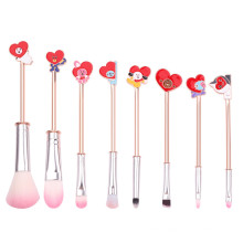 Hot Selling Cartoon Style  8Pcs  BTS Makeup Brushes  Cosplay Cute Jewelry  Eyeshadow Cosmetics Makeup Brush set  Girls Gift